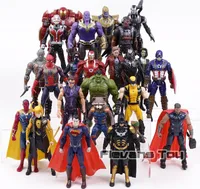 24pcs/set Vision Loki Bruce Wayne Spiderman War Machine Logan Iron Man Captain America PVC Action Figuren Spielzeug