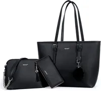 Mofut Shopper Handtasche Damen Schultertasche Handtaschen Tragetasche Set 3-Tlg, Groß Damen Handtasche, ​Geschenke für Frauen in schlichter Optik