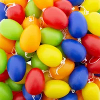 30-tlg. Set Eier aus Plastik zum Hängen, bunt sortiert Ostereier Plastikeier Kunststoffeier Osterdeko