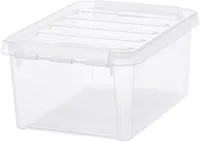 SmartStore Aufbewahrungsbox CLASSIC 10 8 Liter transparent / weiß