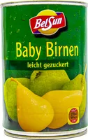 Food-United Ganze Baby Birnen leicht gezuckert 1 Dose ATG 200g geschält