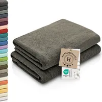 Duschtücher 2er Set, 70x140 cm, taupe, Baumwolle