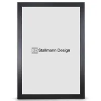 Stallmann Design Bilderrahmen New Modern 60x80 cm schwarz Rahmen fuer Dina 4 und 60 andere Formate Fotorahmen Wechselrahmen aus Holz MDF mehrere Farben wählbar Frame für Foto oder Bilder