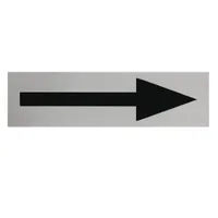 Cedule na dveře CombiCraft Arrow ve stříbrné barvě s páskou - 165 x 45 mm