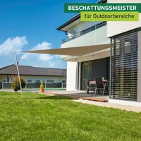 Sonnensegel Dreieck, 4x4x4m, taupe, wasserabweisend