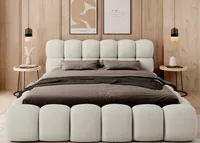 Polsterbett DENVER 180x200 mit Lattenrost und Bettkasten. Farbe: Beige.
