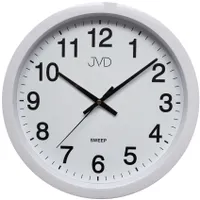 JVD HP611.1 Wanduhr Quarz analog rund weiß leise ohne Ticken