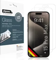 2x ochranná fólia pre Apple iPhone 15 Pro Max matná - proti nárazom 9H fólia dipos Glass plastové sklo