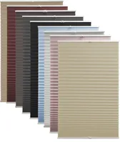 Deco4Me Plissee Klemmfix - 80 x 120 cm, Creme - blickdicht, keine Verdunkelung, Montage ohne Bohren - Faltrollos für Fenster