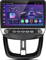 10.1" Android 13 Autorádio Carplay pre Peugeot 207 2006-2015 GPS Navi WIFI BT DAB+ SWC USB 1+32G s otočným ovládačom