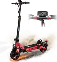 RCB Elektroroller,E-Scooter mit Straßenzulassung (ABE),90-100KM Reichweite,20.8 Ah Batterie,500W Motor, 10" Vollreifen,Doppelter Stoßdämpfung