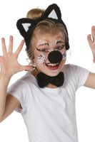 Karneval Zubehör Set Katze zum Kinder Kostüm an Fasching Halloween Rub 