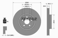 2 Textar Bremsscheiben 295mm vorne für Toyota Avensis T25