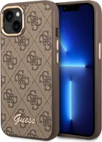 Guess 4G Metal Camera Outline Case - Kryt na iPhone 14 (Hnědý)
