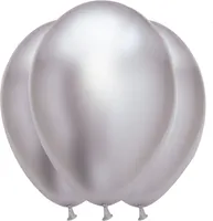 Luftballons Dekoration 6 Stück silber 31x39cm
