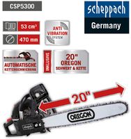 Scheppach Benzin-Kettensäge CSP5300 SE