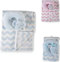 Cangaroo Babydecke Sammy Größe 90 x 75 cm kuschelige Babydecke Nackenkissen blau