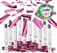 relaxdays 10 x Party Popper Pink 40 cm Armata