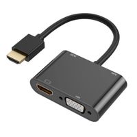 Riff Dual Display 4K HDMI-Adapter auf HDMI + VGA + 3,5-mm-Klinke + Micro-USB (0,25 m)