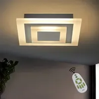 ZMH LED stropní svítidlo do obývacího pokoje s dálkovým ovládáním 23W 30 cm čtvercové stropní svítidlo