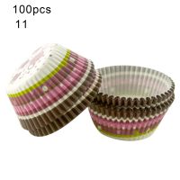 100Pcs Cupcake Cases Food Grade hitzebeständig ölfestes Papier Party Geburtstag dekorative Cupcake Liner für Zuhause-#11