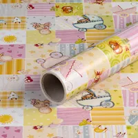 Geschenkpapier Kinderwagen, Pastell, Geburtstagspapier, Kindergeburtstag, 0,70 x 10 m