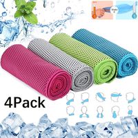 4 Sporthandtuch Schnelle Kühlung Handtücher Sommer Fitnesshandtuch Reisehandtuch 