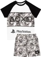 Playstation - "Gaming" Schlafanzug mit Shorts für Jungen NS6222 (164) (Schwarz/Grau/Weiß)