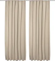 2er Set Beautissu Kräuselband Vorhang Amelie Luna thermo 140x245cm