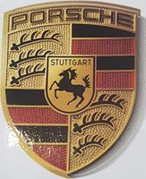 Original Porsche  Aufkleber Wappen Porschewappen Klebeschild WAP013002