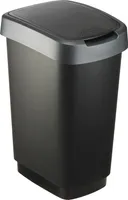 ROTHO Schwingdeckeleimer schwarz/anthrazit, Inhalt: 25 Liter, Höhe: 475 mm