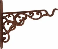 Esschert Design Hak S do kosza wiszącego brązowy - żeliwo