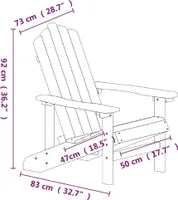 vidaXL Adirondack zahradní židle HDPE bílá