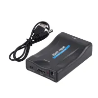 Scart auf HDMI Audio Video Konverter Scaler Adapter 720P 1080P Mit USB Kabel