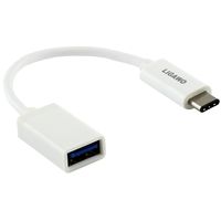 Ligawo 6518940 USB 3.1 Typ C Stecker zu USB 3.1 Typ A Buchse ( Adapter ) - weiß
