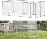 UISEBRT 4x2x1.5m großes Hühnerstall Freilaufgehege ohne Dach verzinkter Hühnerkäfig mit sicherer Tür für Hühner Enten Gänse