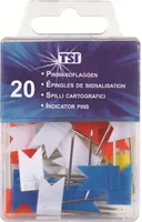 20 Markierfähnchen / Pinnwandnadeln / bunt