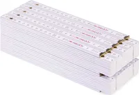 Zollstock Metrie Block 72 - 2m weiß 10 stück