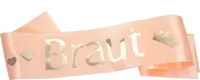 Oblique Unique Schärpe Braut JGA Junggesellinnenabschied Hen Party Bride to be Lachs farben