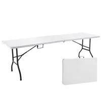 Rechteckiger Tisch von 244 cm für 10-12 Personen Weiß - Oviala REKKEM