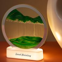 FONDUO 3D Sandbild Mit LED Licht - Bewegliche Sandlandschaft Zur Entspannung