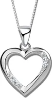 Damen Kette  50cm Herz Kette echt 925 Sterling Silber Halskette mit Anhänger Herzanhänger K609+Org