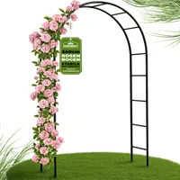 GARDEBRUK® Rosenbogen 240x140x37cm Metall Stabil Wetterfest Garten Rankgitter Rankhilfe Rankbogen Metallbogen Gartenbogen