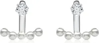 Ear Jackets Zirkonia Perlen 925er Silber SE0762