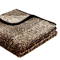 Decke Cashmere-Feeling Leopard Decke braun