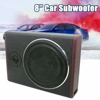 8" 600W Ultradünner Aktiv Auto Subwoofer Lautsprecher KFZ Car Untersitz Audio Music Player
