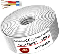 100m  J-Y(ST) Y 2X2X0,8 Telefonleitung Klingelleitung Fernmeldeleitung