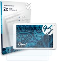 Bruni Basics-Clear 2x Schutzfolie kompatibel mit Archos 101 Platinum 3G Folie