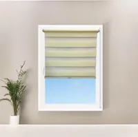 Doppelrollo 2er-Set Klemmfix ohne Bohren Fensterrollo Zebrarollo Duorollo Day & Night Rollo Beige/Creme 90x150cm