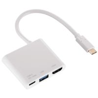 HAMA Adapter Multiport-USB-C HDMI USB-A USB-C Gold Weiß